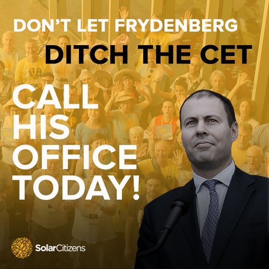 image of Tell Frydenberg – don't ditch the CET